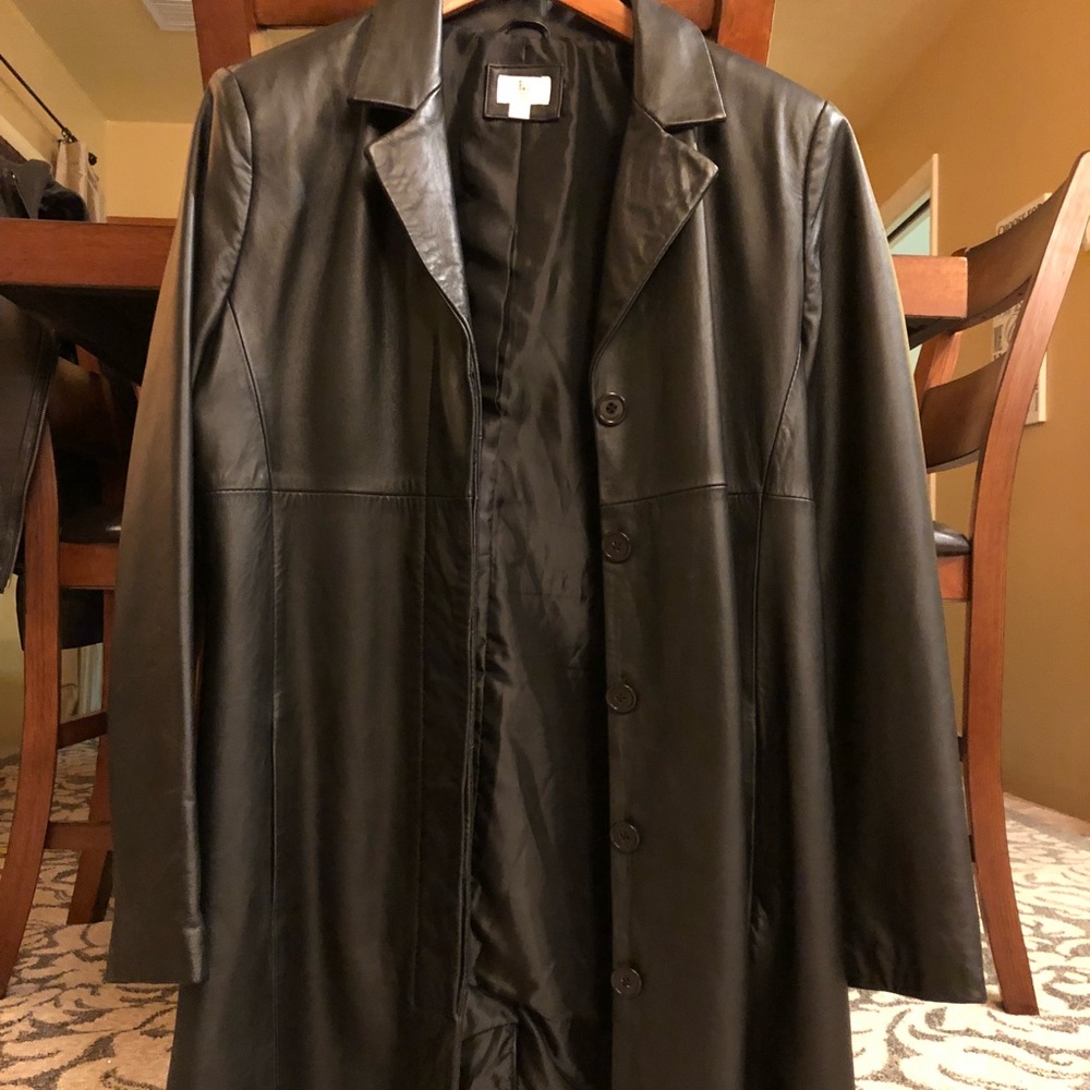 Apt. 9 Black leather coat/blazer